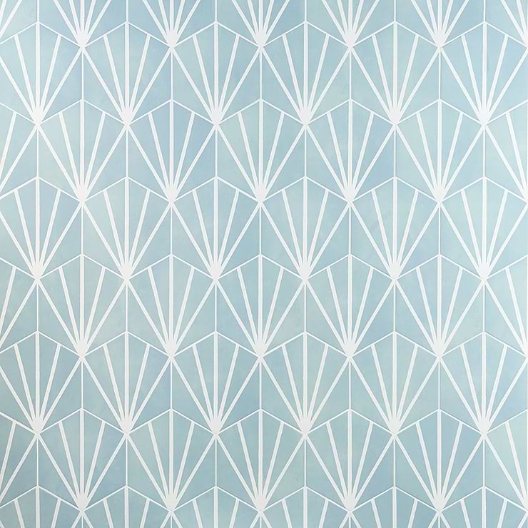 HexArt Deco Turquoise 8" Hexagon Matte Porcelain Tile