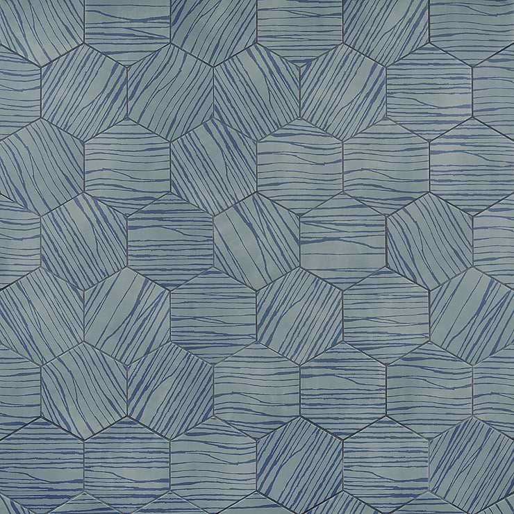 HexArt Zen Ocean Turquoise 8" Hexagon Matte Porcelain Tile