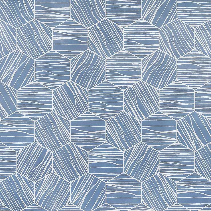 HexArt Zen Ice Azul 8" Hexagon Matte Porcelain Tile