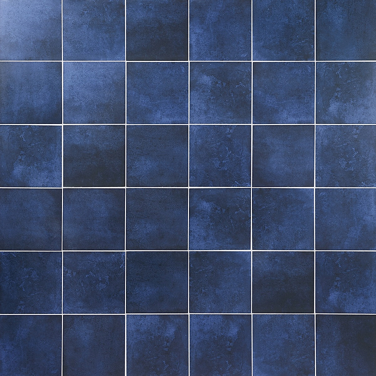 Art Geo by Elizabeth Sutton Cement Blue 8x8 Matte Porcelain Tile