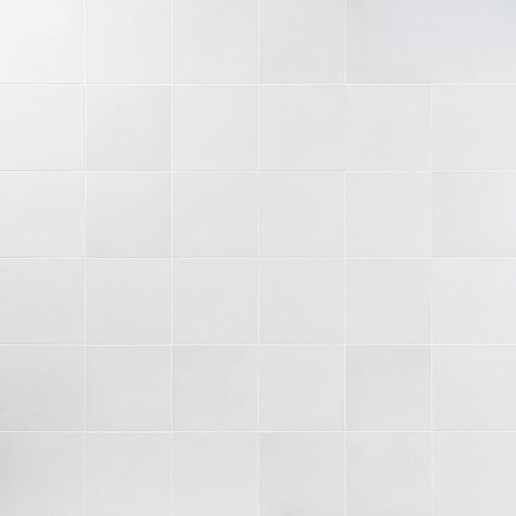 Art Geo by Elizabeth Sutton Cement White 8x8 Matte Porcelain Tile