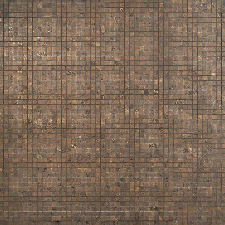 Portrait Copper 1x1 Matte Porcelain Mosaic Tile