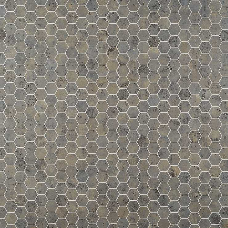 Portrait Sage Gray 2" Hexagon Matte Porcelain Mosaic Tile