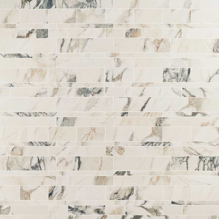 DreamStone Calacatta Rustico Railroad Matte Porcelain Mosaic