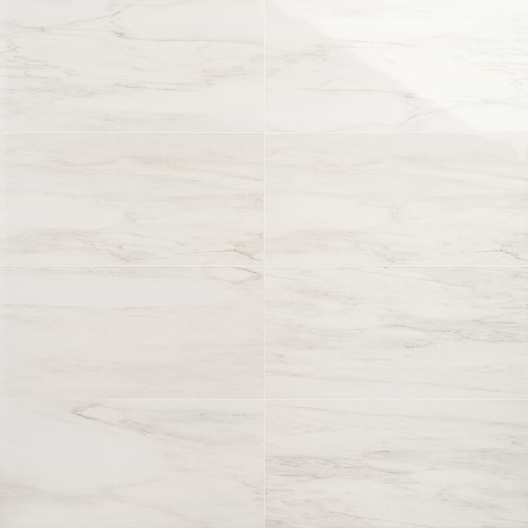 DreamStone Dolomite Snow 12x24 Polished Porcelain Tile