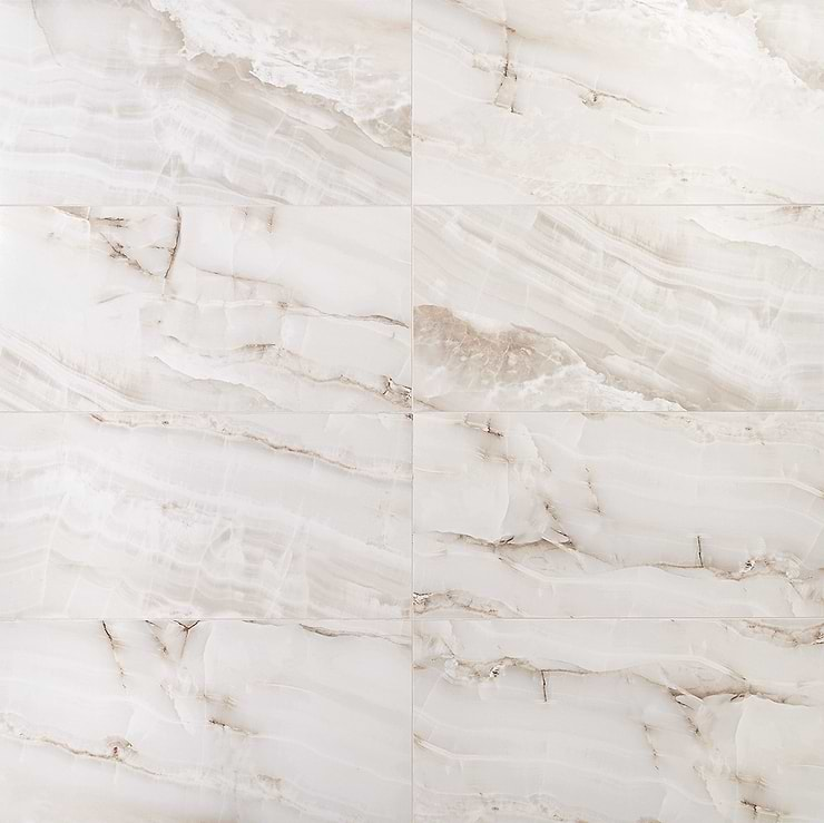 Basic Marble Onyx Aurelia Beige 12x24 Matte Porcelain Tile