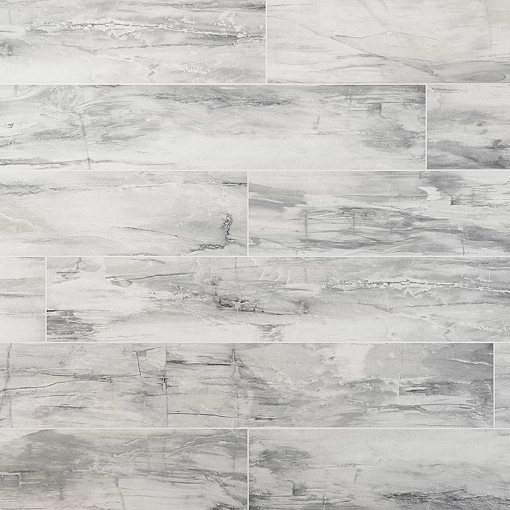 Petrawood White 8x48 Matte Porcelain Tile