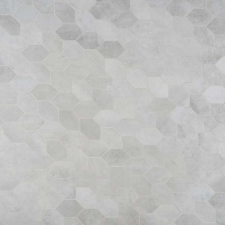 Bond Nimbus Silver Foliage Matte Porcelain Mosaic Tile