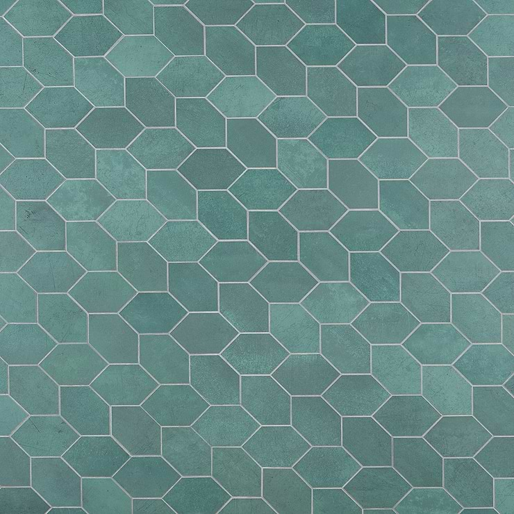 Bond Viridum Green Foliage Matte Porcelain Mosaic Tile