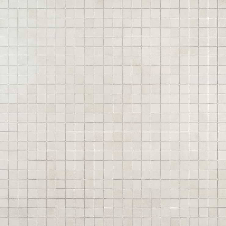 Clay Calm White 2x2 Matte Porcelain Mosaic Tile