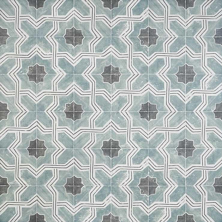 Alesso Deco Iberia Green 8x8 Matte Porcelain Tile