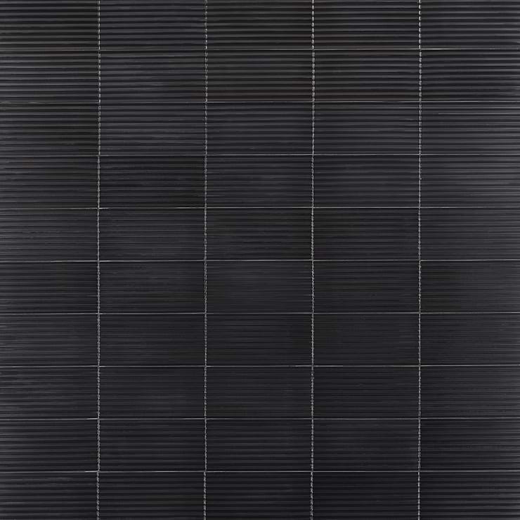 Zeal Linear 3D Gunmetal Gray 5x10 Glazed Porcelain Tile