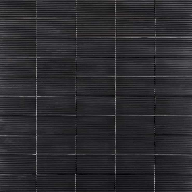 Zeal Linear 3D Gunmetal Gray 5x10 Glazed Porcelain Tile