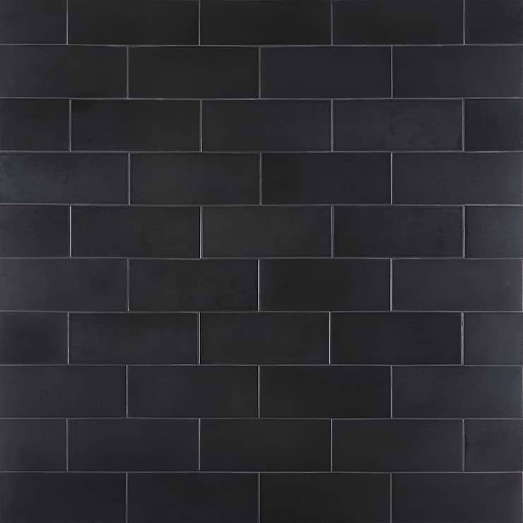 Zeal Gunmetal Gray 5x12 Polished Porcelain Tile