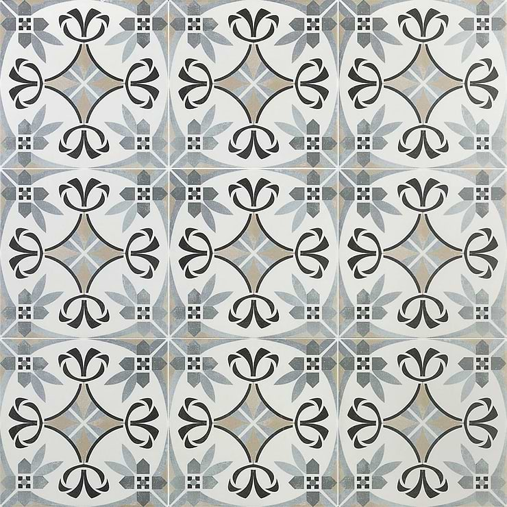 Encaustic Look Porcelain Tile for Backsplash