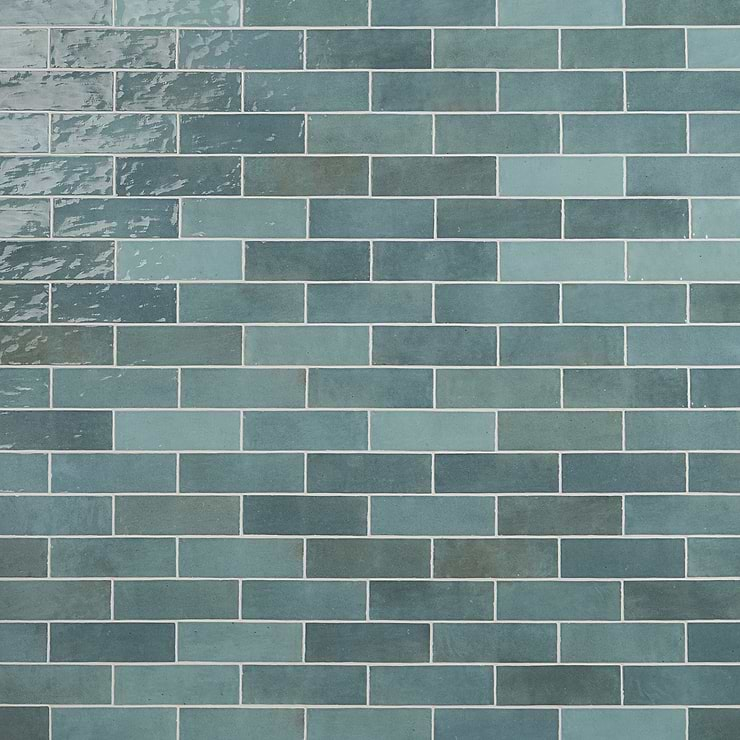 Portmore Aqua Blue 3x8 Glossy Ceramic Subway Tile