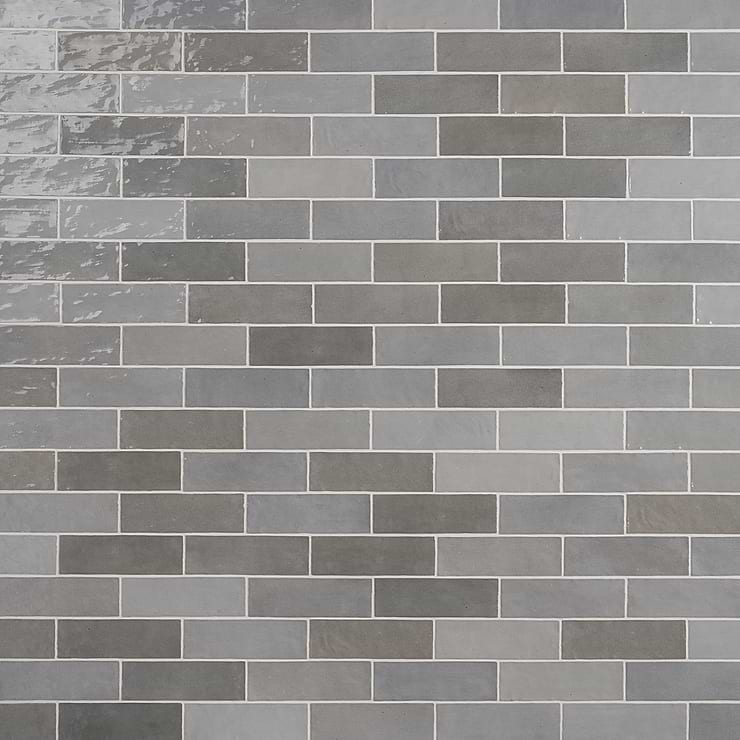 Portmore Gray 3x8 Glossy Ceramic Subway Tile