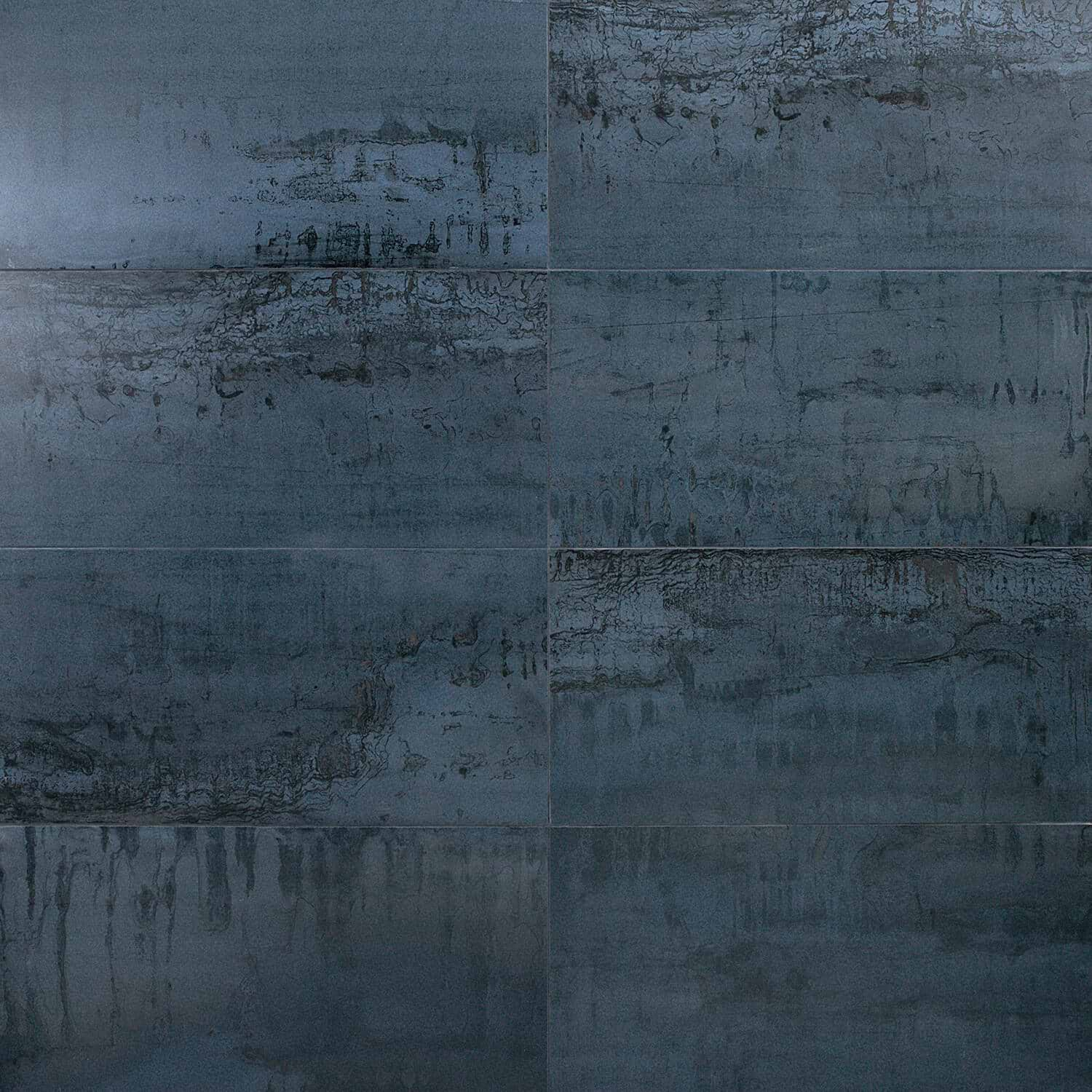 Angela Harris Inspira Oxide Metallic Blue 12x24 Matte Porcelain Tile