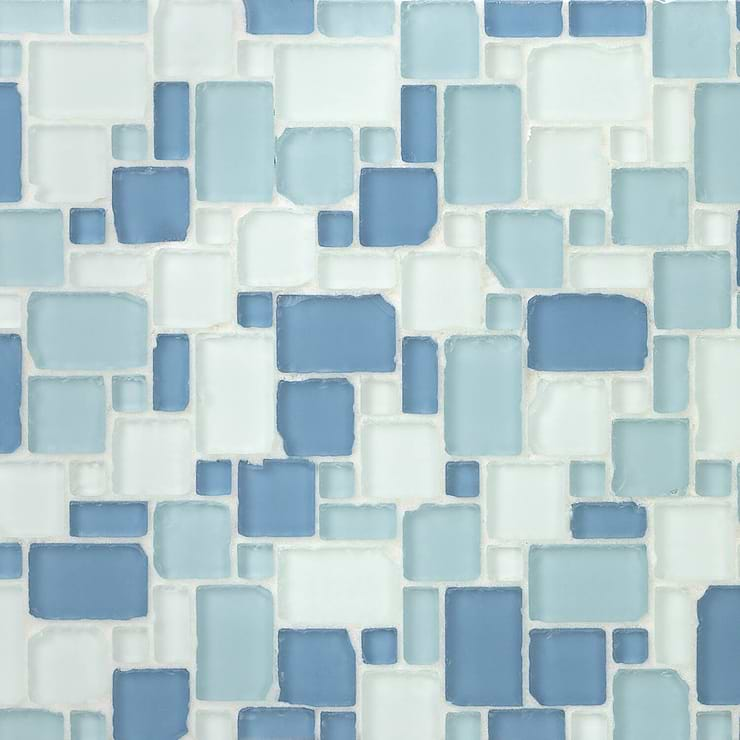 Coastal Seaside French Pattern Beached Frosted Glass Tile