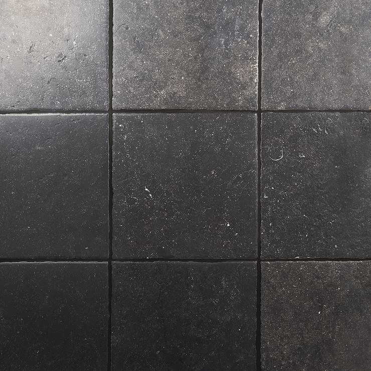 Catalina Charcoal Gray 18x18 Chiseled Edge Belgian Bluestone Marble Tile