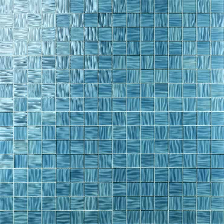 Bimini Aqua 3x3 Polished Glass Mosaic