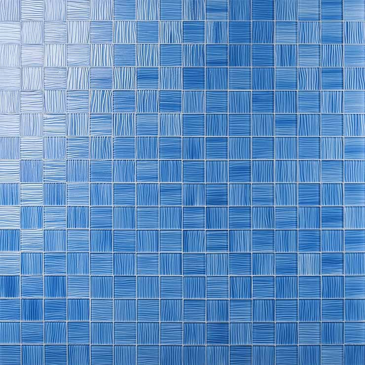 Bimini Azure 3x3 Polished Glass Mosaic