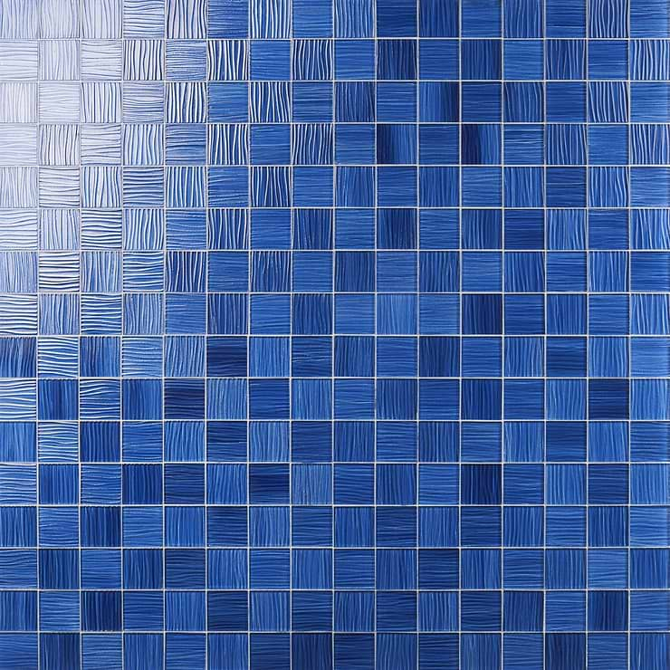 Bimini Cobalt 3x3 Polished Glass Mosaic