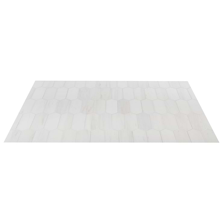 Bianco Dolomite White 3x12 Picket Premium Honed Marble Tile