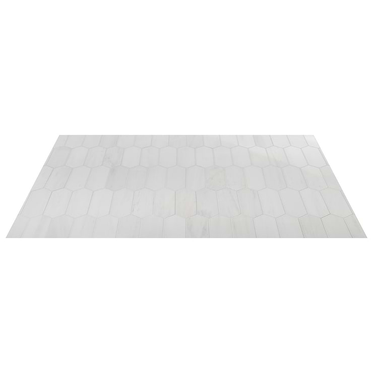 Bianco Dolomite White 3x12 Picket Premium Polished Marble Tile