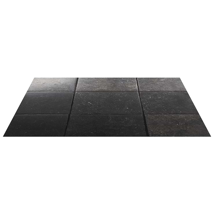 Catalina Charcoal Gray 18x18 Chiseled Edge Belgian Bluestone Marble Tile