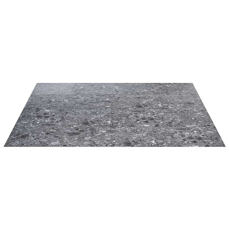 Rizo LVT Charcoal Black 12x24 Glue Down Luxury Vinyl Tile 