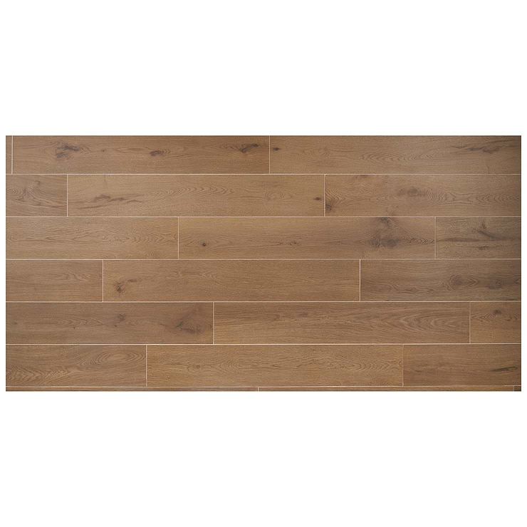 Oaktree Natural Dark Brown 8x48 Wood Look Matte Porcelain Tile