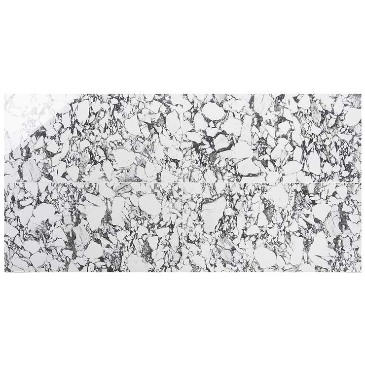 Drama Pebble 24x48 Polished Porcelain Tile