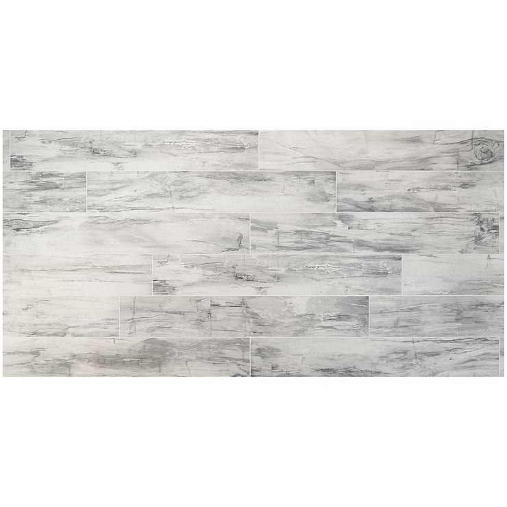 Petrawood White 8x48 Matte Porcelain Tile