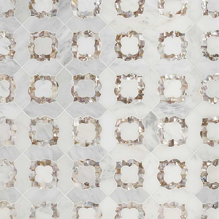 Cassie Chapman Rene Marble & Pearl Polished Mosaic Tile