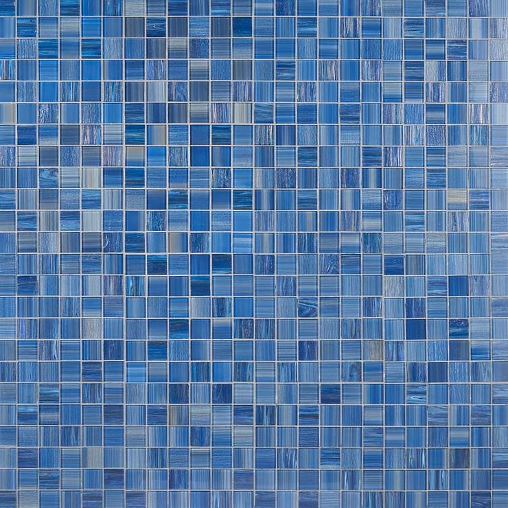 Marley Lake Blue 2x2 Polished Glass Mosaic