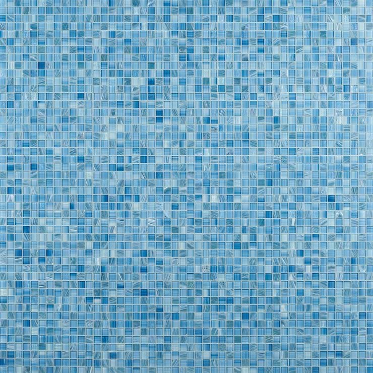 Marley Ocean Blue 1x1 Polished Glass Mosaic