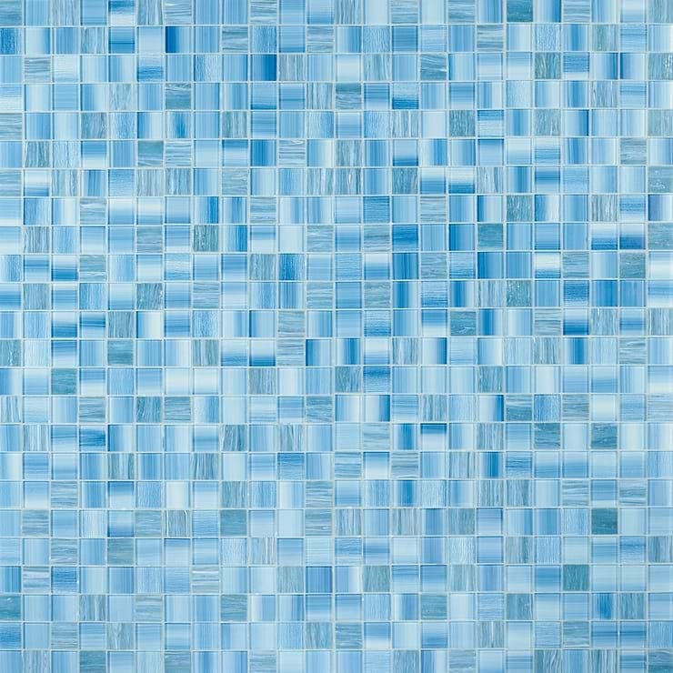 Marley Ocean Blue 2x2 Polished Glass Mosaic