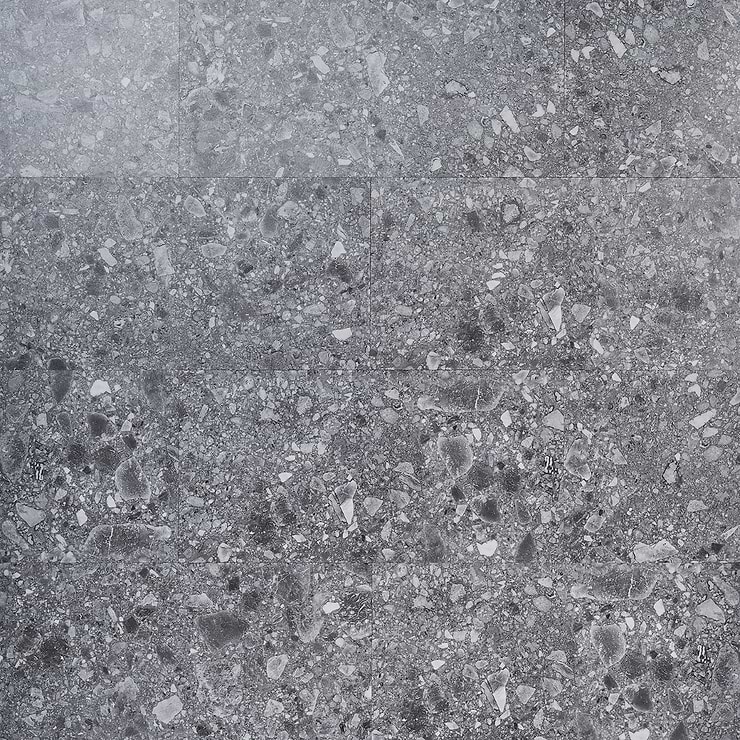 Rizo LVT Charcoal Black 12x24 Glue Down Luxury Vinyl Tile 