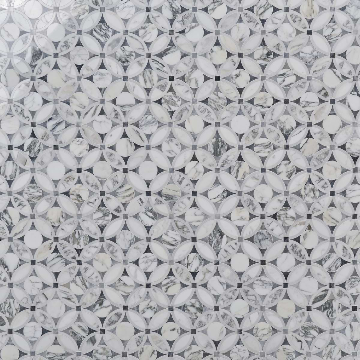 Highland Blossom Marble Polished Mosaic Tile