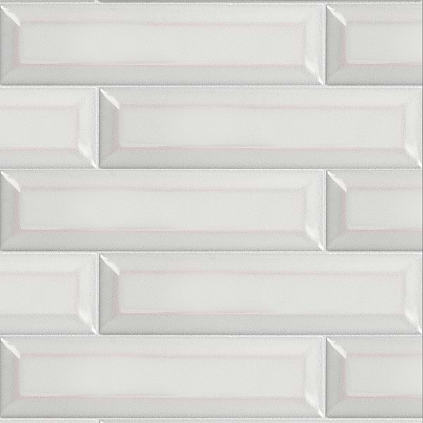 Arctica Beveled Gray 2x8 Glossy Ceramic Tile