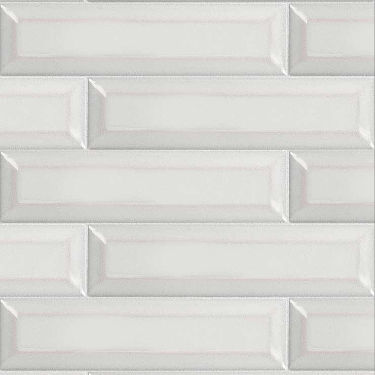 Arctica Beveled Gray 2x8 Glossy Ceramic Tile