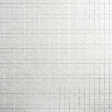 Ohana Prelude Satin 1x2" White Polished Glass Mosaic Tile