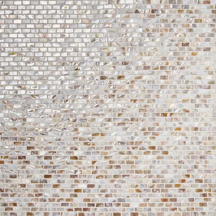 South Seas Pearls 1/2x1 Mini Brick Pattern Polished Mosaic Tile