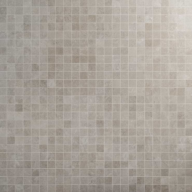 Saint Remy Grigio Gray 2x2 Limestone Look Matte Mosaic Tile
