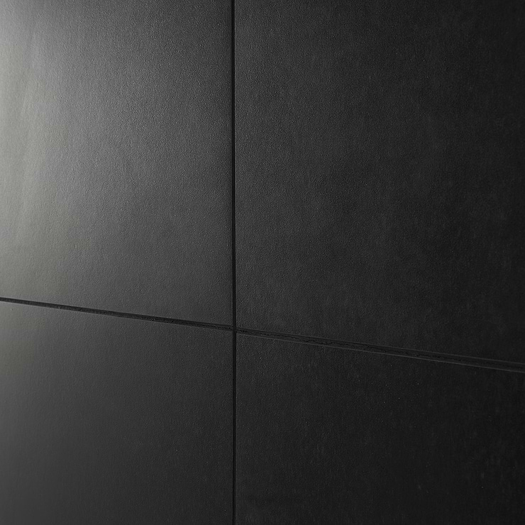 Lines Black 24x24 Matte Porcelain Tile