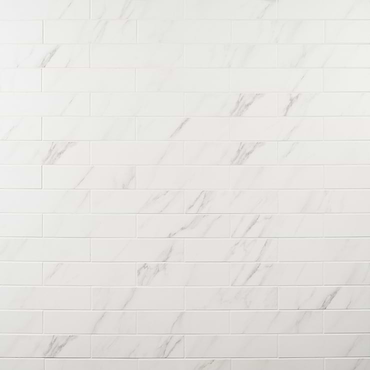 Amalfi Statuario White 3x12 Matte Ceramic Tile