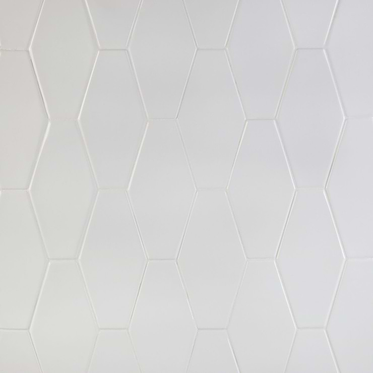 Manchester Hexagon Bianco 4x8 Polished Ceramic Tile