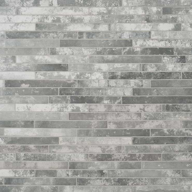 English Brick Light Gray 2x18 Matte Porcelain Tile