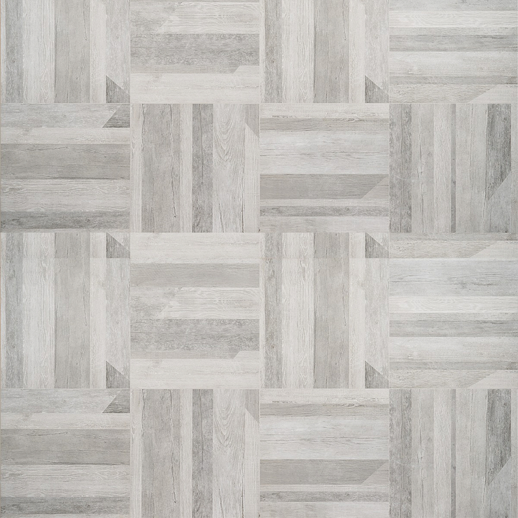 Caribou Silver 24x24 Matte Porcelain Wood Look Tile